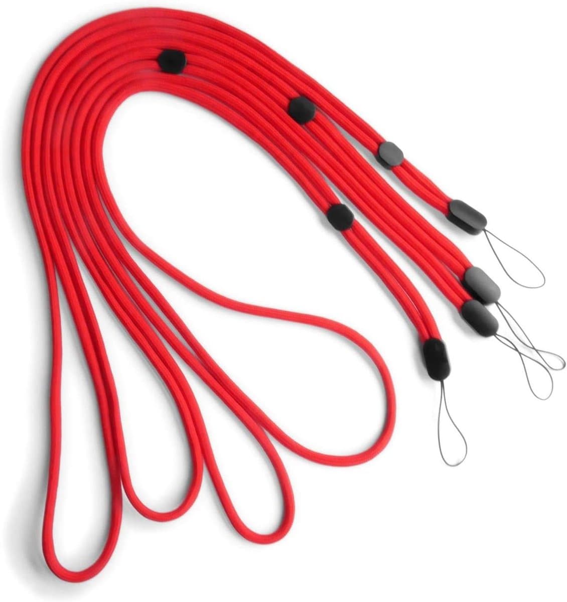 Draagbanden Set - Lanyards Koord - Veilig Dragen - Verstelbaar Robuust - 4 Stuks - Rood