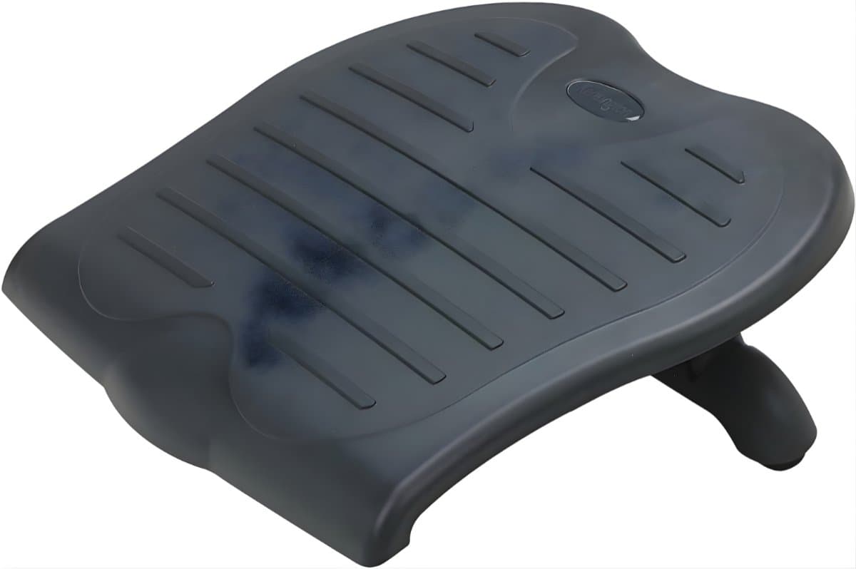 KAD® Voetensteun - Verstelbare Ergonomische Voetensteun – Voetensteun voor Bureau – In Hoogte Verstelbaar – Antislip – Comfort voor Kantoor & Studie - Zwart - 8cm x 36cm x 46cm