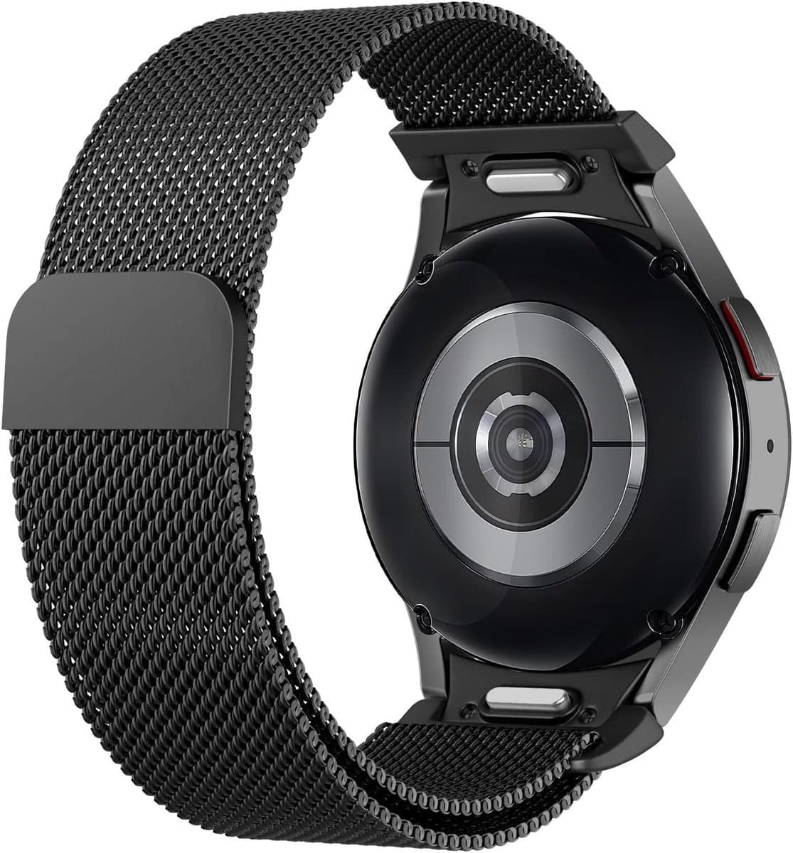 Magnetische Horlogeband voor Samsung Galaxy Watch 7, 6, 5, 4 - Zwart Rvs, Ademend en Lichtgewicht Ontwerp, Geschikt voor 40mm en 44mm Modellen