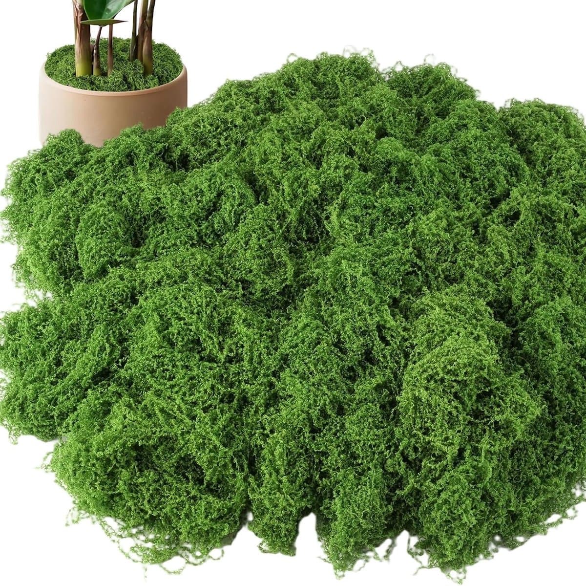 Decoratieve Mos voor Creatieve Projecten, Behoudend Mos voor DIY, Kunstmatige Mos voor Aquariums en Decoratie - 150g Donkergroen Drogen Art