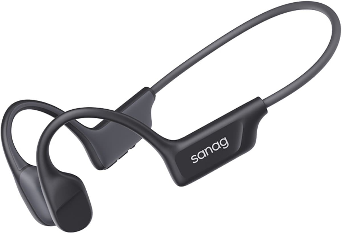 Sanag Bone Conduction Headphones – Sport Koptelefoon – Veilig Fietsen & Hardlopen – 10 Uur Batterij – IPX5 Waterdicht & Open Ear Design – Zwart