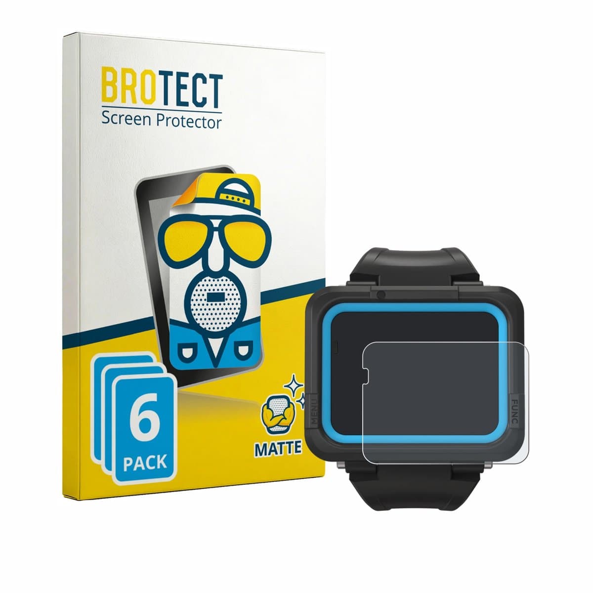BROTECT - Screenprotector voor Shearwater PEREGRINE dive computer - Folie Beschermfolie matte 6 Stuks