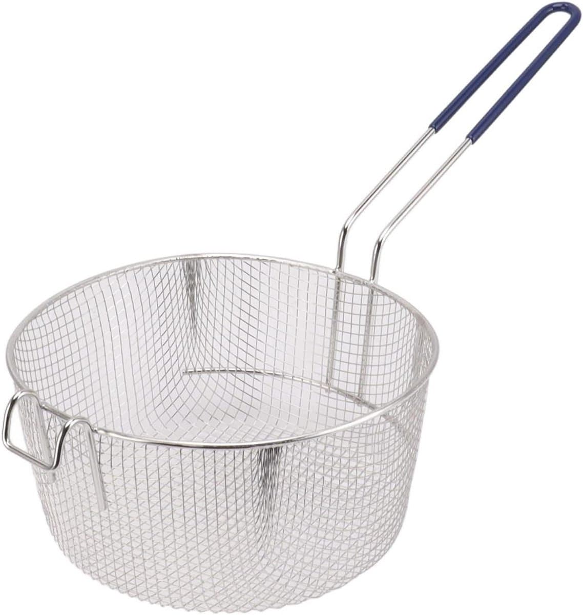 Deep Frying Basket, 9.1" Stainless Steel Long Handle, Reusable, Rust Resistant Deep Frying Net, Round Wire Mesh, Frying Basket For Fish Chicken Nuggets(#1)