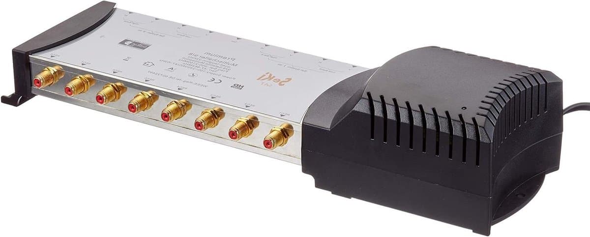 Multischakelaar 9/8 - Satelliet verdeelunit - Signaalverdeling TV - Quad LNB geschikt - 8 deelnemers - Goud