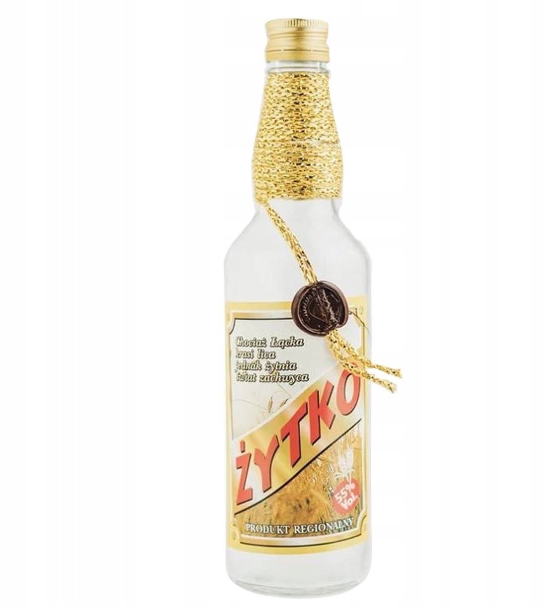 Bimberek Monopol - Decoratieve Fles - 500ml - Regionale Versieringen - Sierkoord
