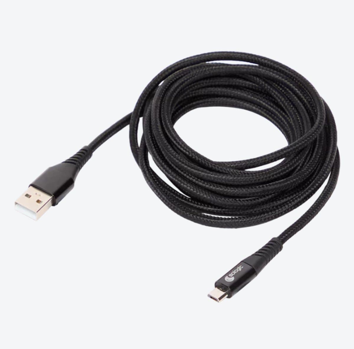 Sologic USB-C Oplaad- en Gegevenskabel - Zwart