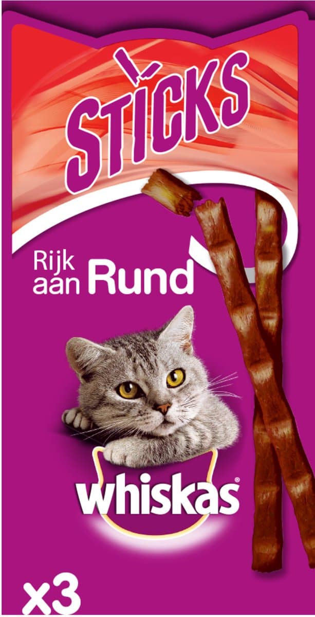 Whiskas kattensticks rund 3×6 g