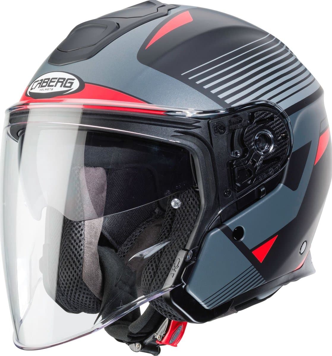 Caberg Jethelm Flyon Rio matzwart/antracietit/rood