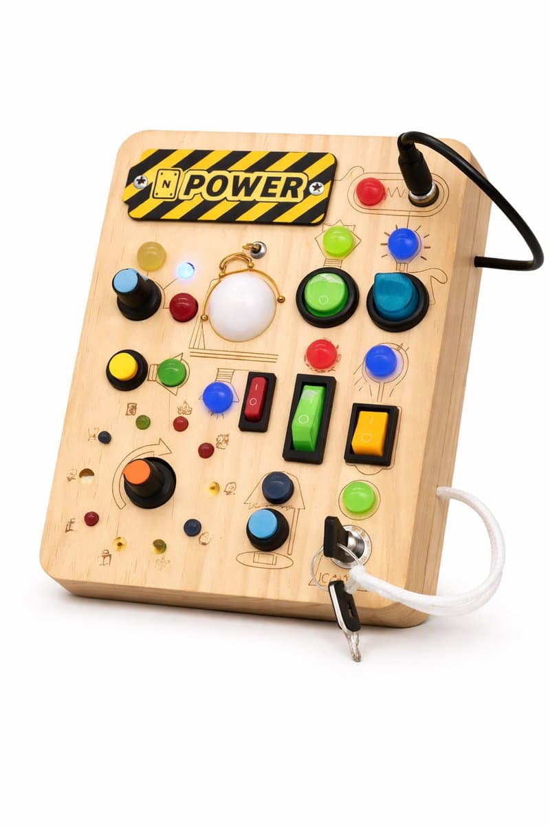 Montessori Speelbord – Houten Busy Board – Sensorisch Activiteitenbord – Educatief Speelgoed voor Peuters – 3+ Jaar