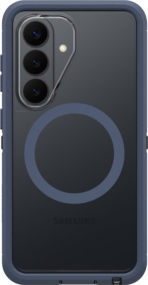 Otterbox Defender Samsung Galaxy S26 Back Cover met Magneet Transparant Blauwe Rand