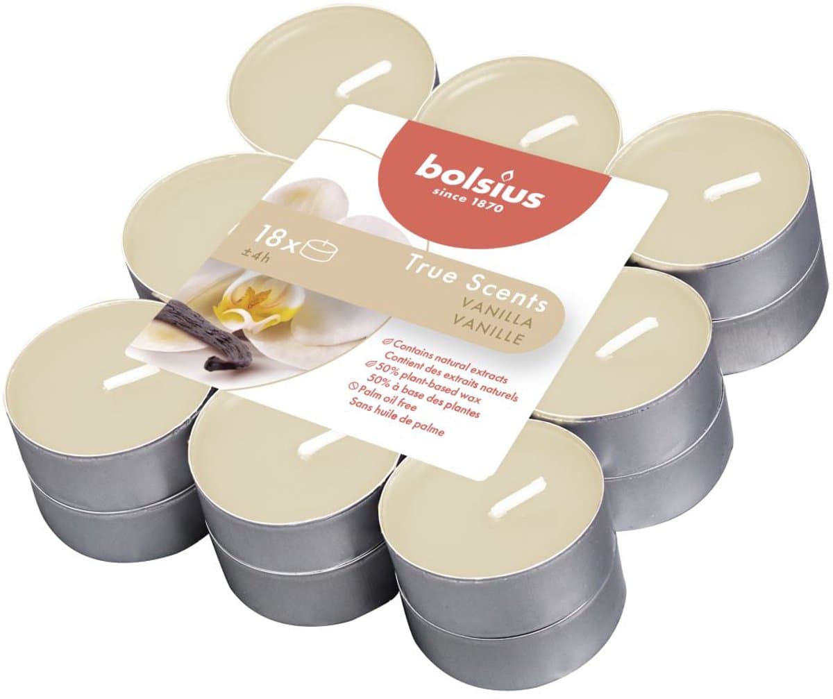Bolsius True Scents Vanille Theelichtjes 18 stuks