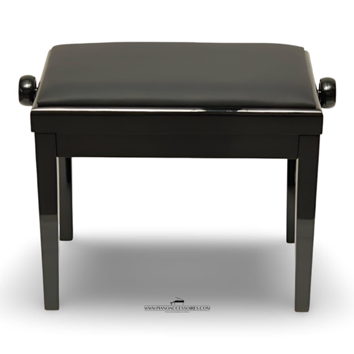 Pianobank GPPD Model 3 Zwart HG, zwarte skai-zitting