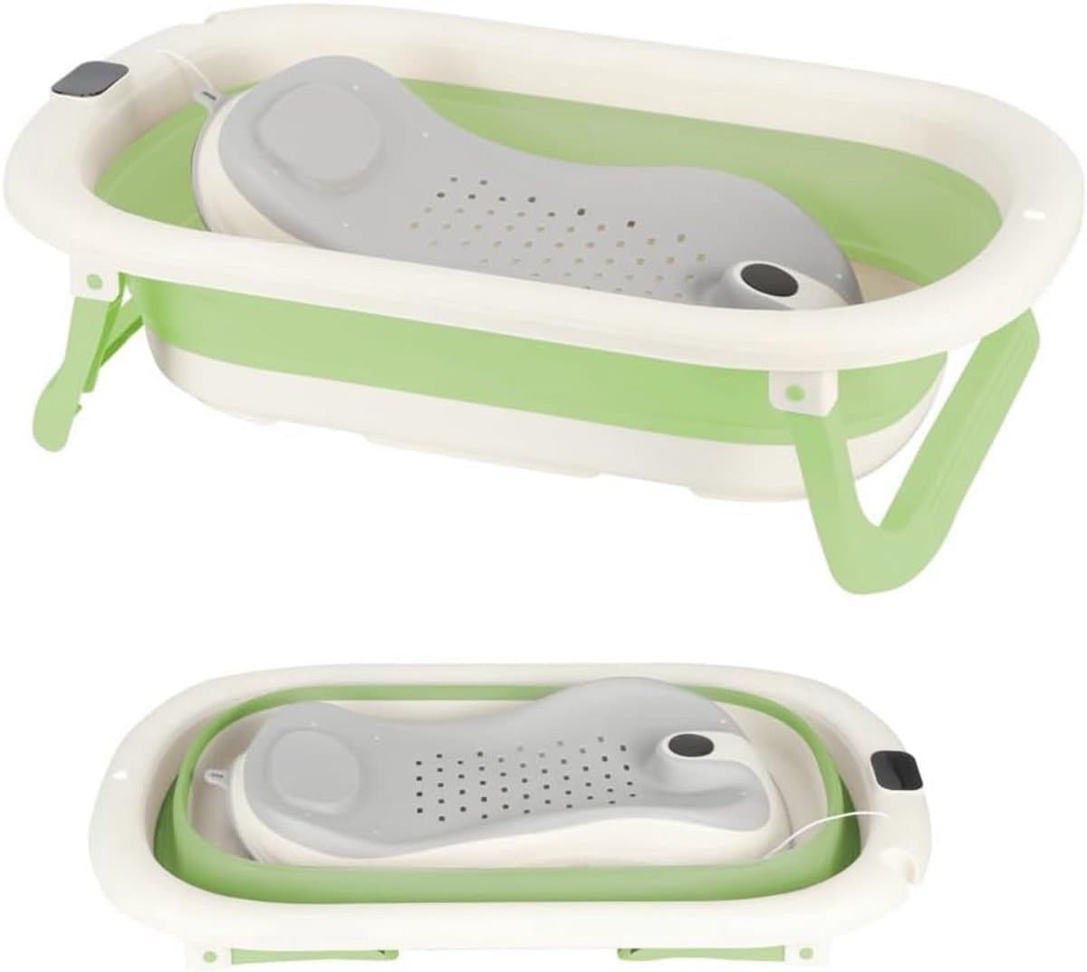 Opvouwbaar Babybad met Verkleiner en Temperatuurweergave voor Pasgeborenen en Peuters