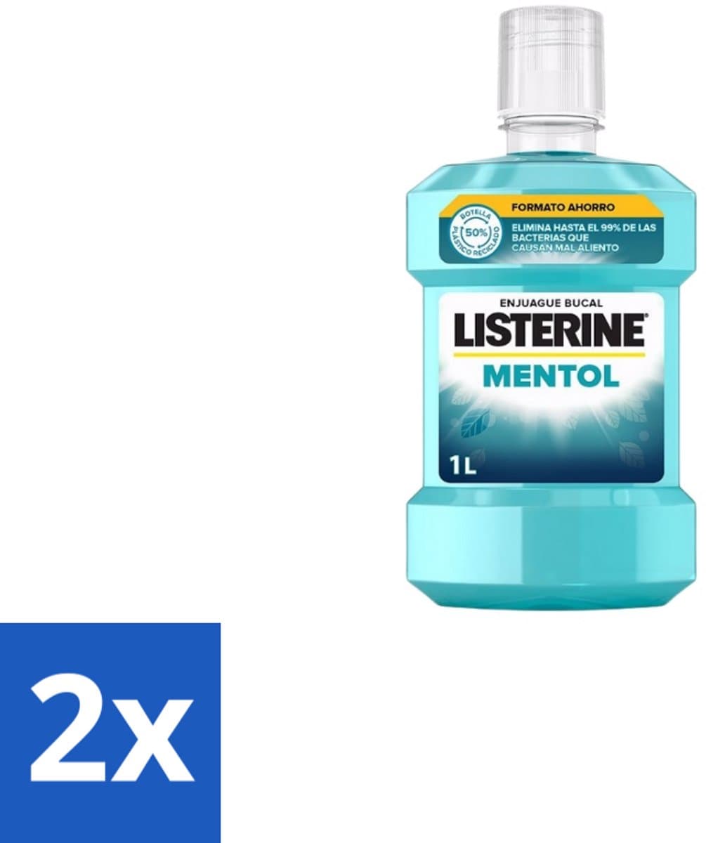 Listerine – Mondwater – Cool Mint – 500 ml - Voordeelverpakking - 2 stuks