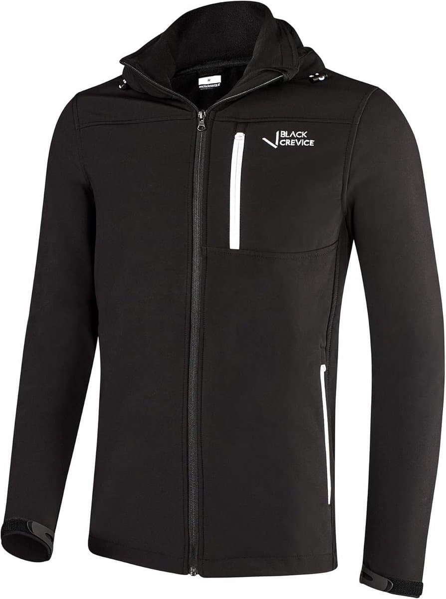 Heren Softshell Jas met Capuchon - Winddicht en Waterafstotend Outdoor Jack