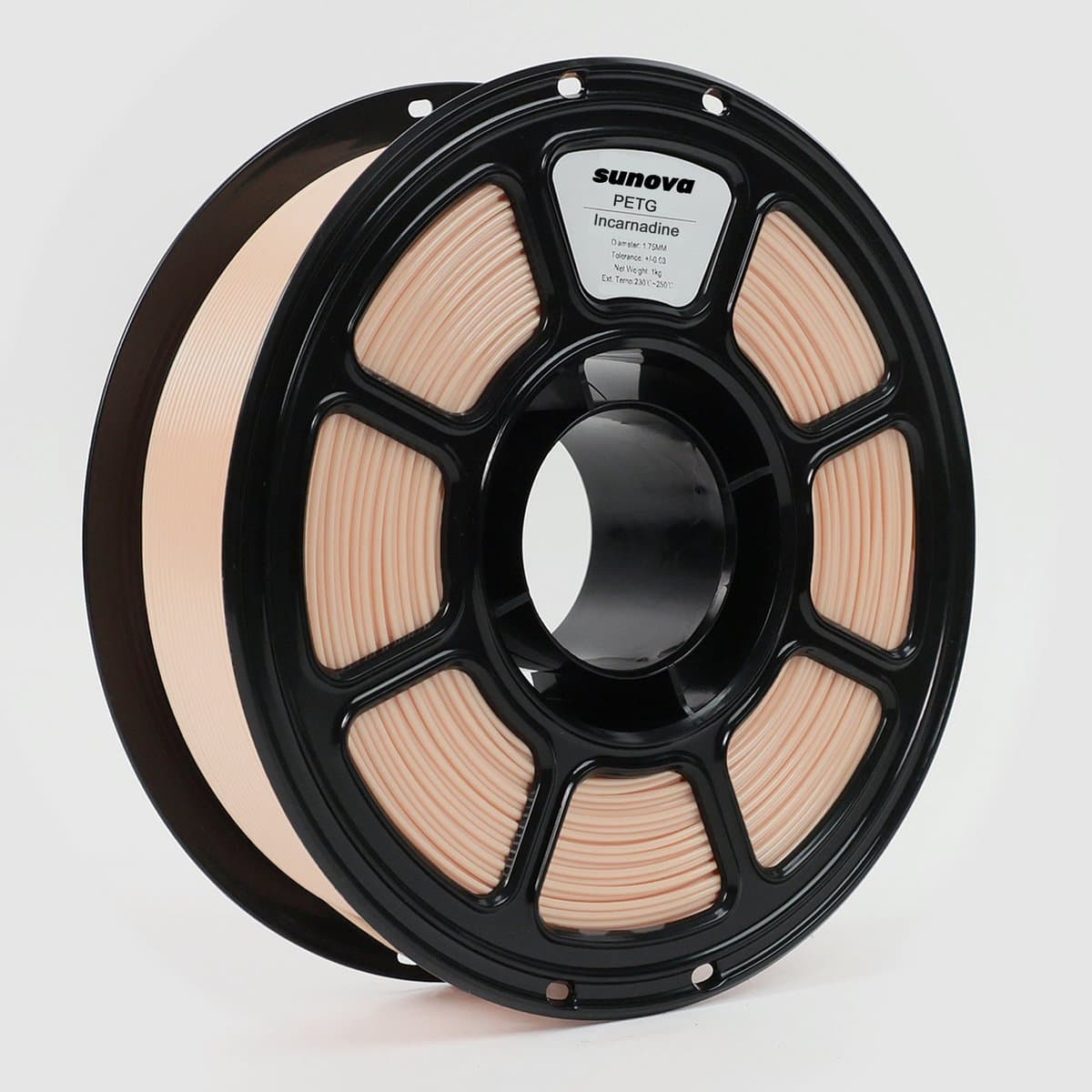 Sunova PETG 3D Printer Filament – 1KG – 1.75 mm – ±0.02mm Precisie – Sterke Laaghechting – Milieuvriendelijke – huidskleur