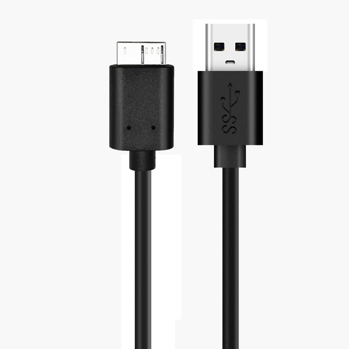 Micro USB B 3.0 naar USB A Kabel – 2 Meter – Zwart – 5 Gbps – Geschikt voor Externe Harde Schijf & HDD Behuizing