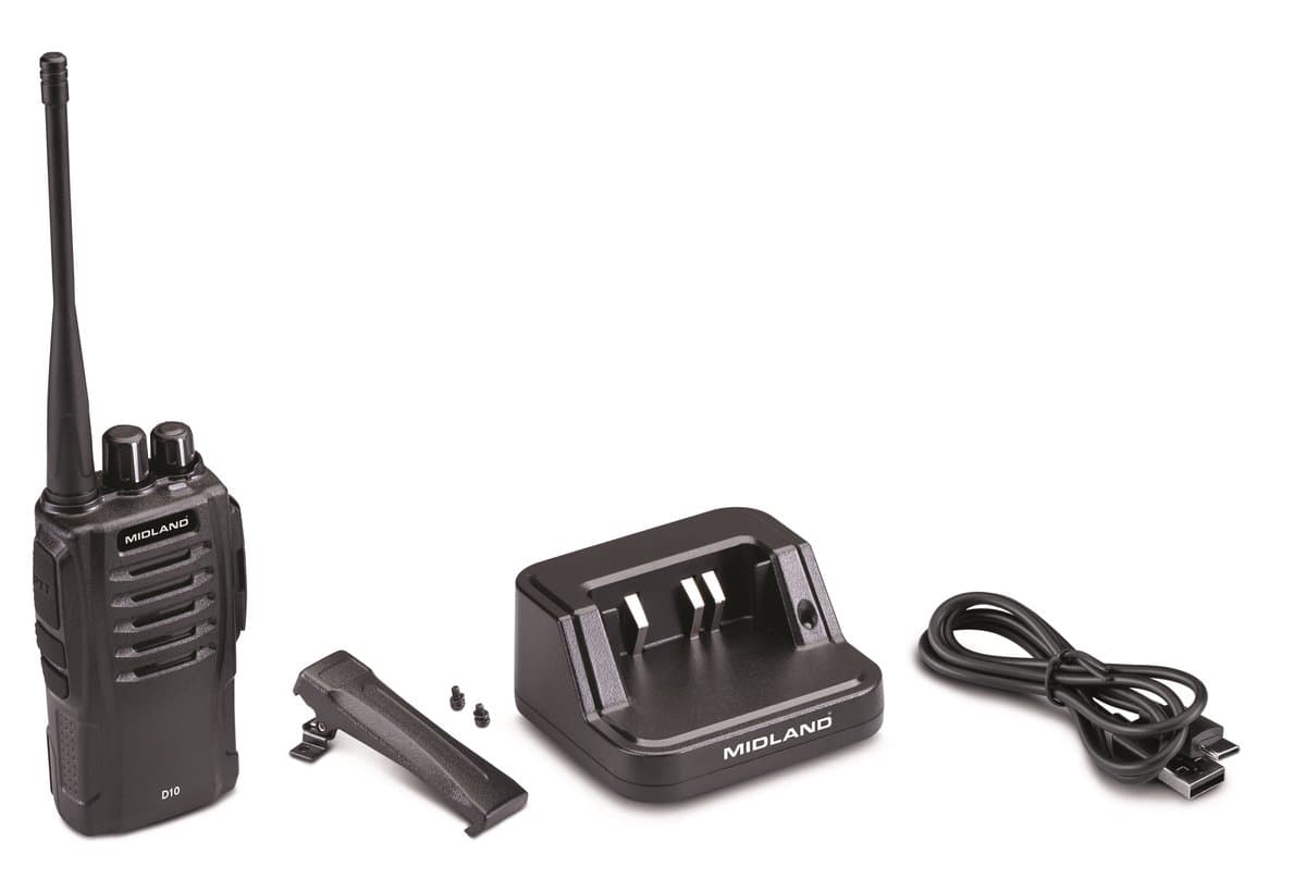 Midland D10 analoge en digitale Portofoon PMR446-DMR446 ip54