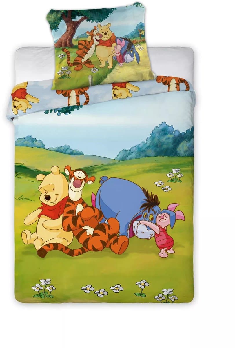 Disney Winnie the Pooh BABY / Peuter dekbedovertrek Friends 100 x 135 cm Katoen