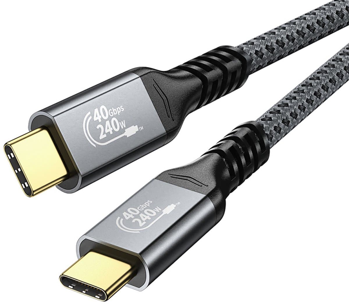 USB C Kabel 240W Snellader - USB C naar USB C kabel - 40Gbps - USB 4.0 - 8K Video - 1 Meter