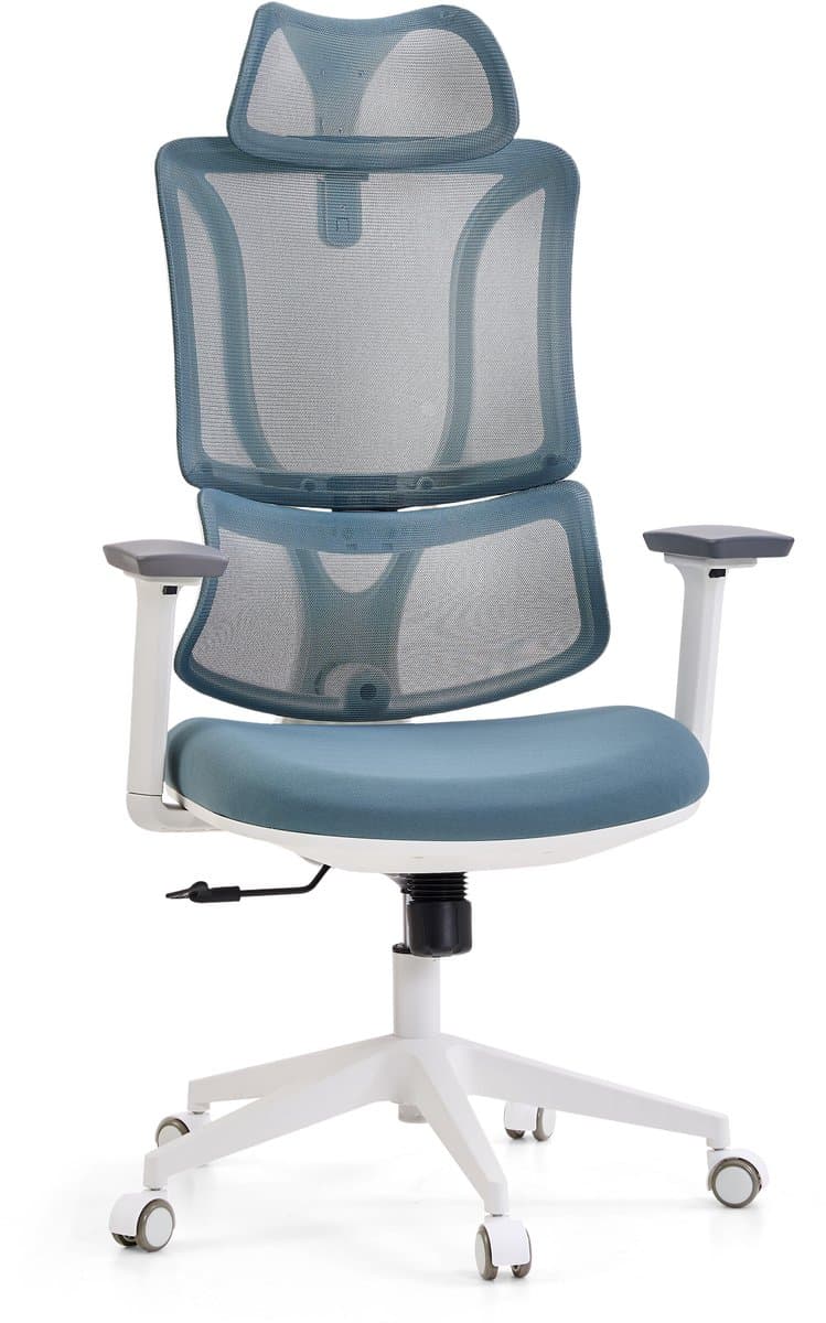 Bureaustoel / draaistoel ERGOMY W Zitting stof / rugleuning netstof blauw mybuero