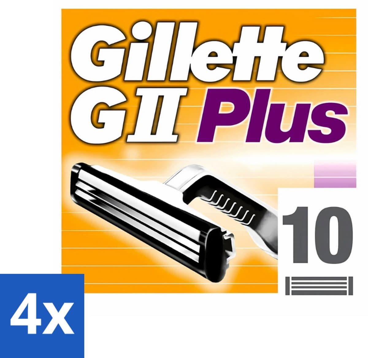 4 x Gillette - GII Plus - Wegwerpscheermesjes - Comfortabele scheerbeurt - 10 Scheermesjes - Scheermesjes - Scheermes - Scheerhandgrepen - Gillette Gii Plus - Gillette Gii