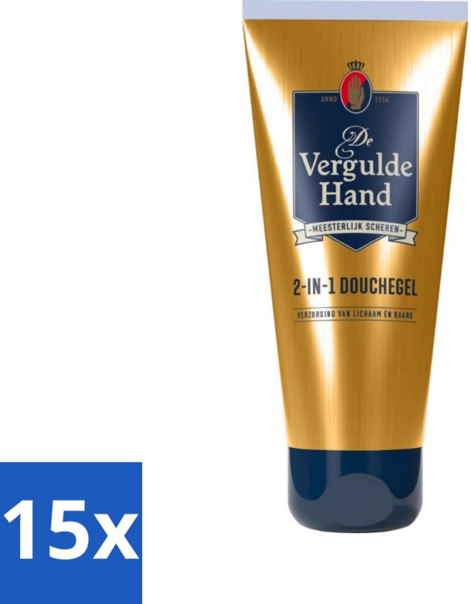 15 x De Vergulde Hand - Shower Gel - 2 in 1 - 200 ml - Douchegel - 2 In 1 - Vergulde Hand - Douchegel 2 In 1 - Huid Verzorging