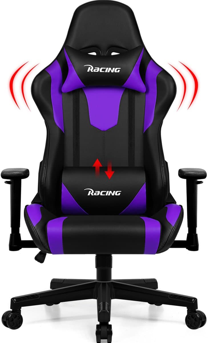 Gaming Stoel - Gaming Chair mit 90°-165° Rugleuning - Racing Style - Max Gewicht 150 kg