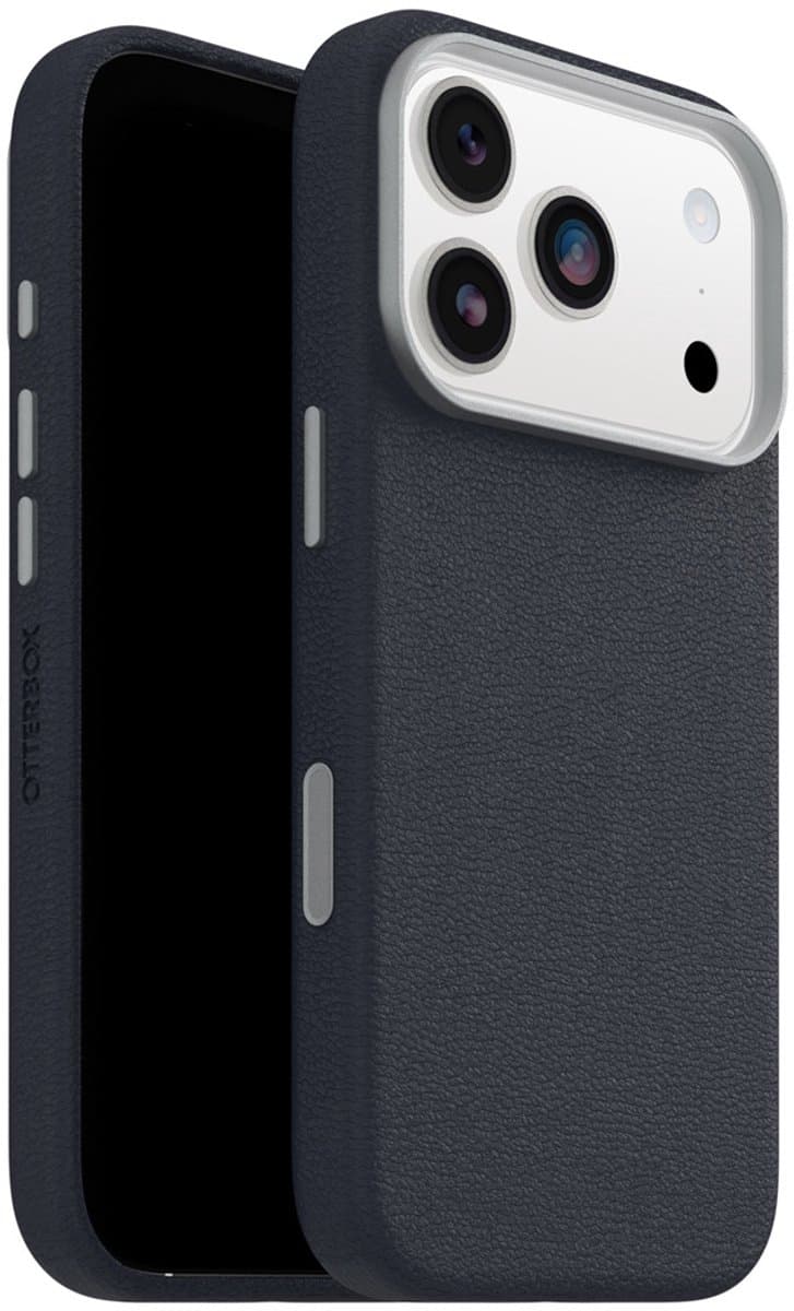 Otterbox Symmetry iPhone 17 Pro Back Cover met MagSafe Magneet Leer Blauw