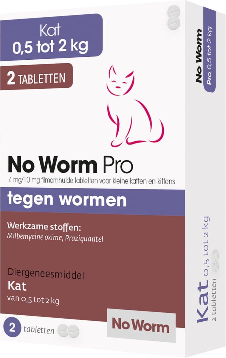 Vlo teek en worm Kat 1-2 kg