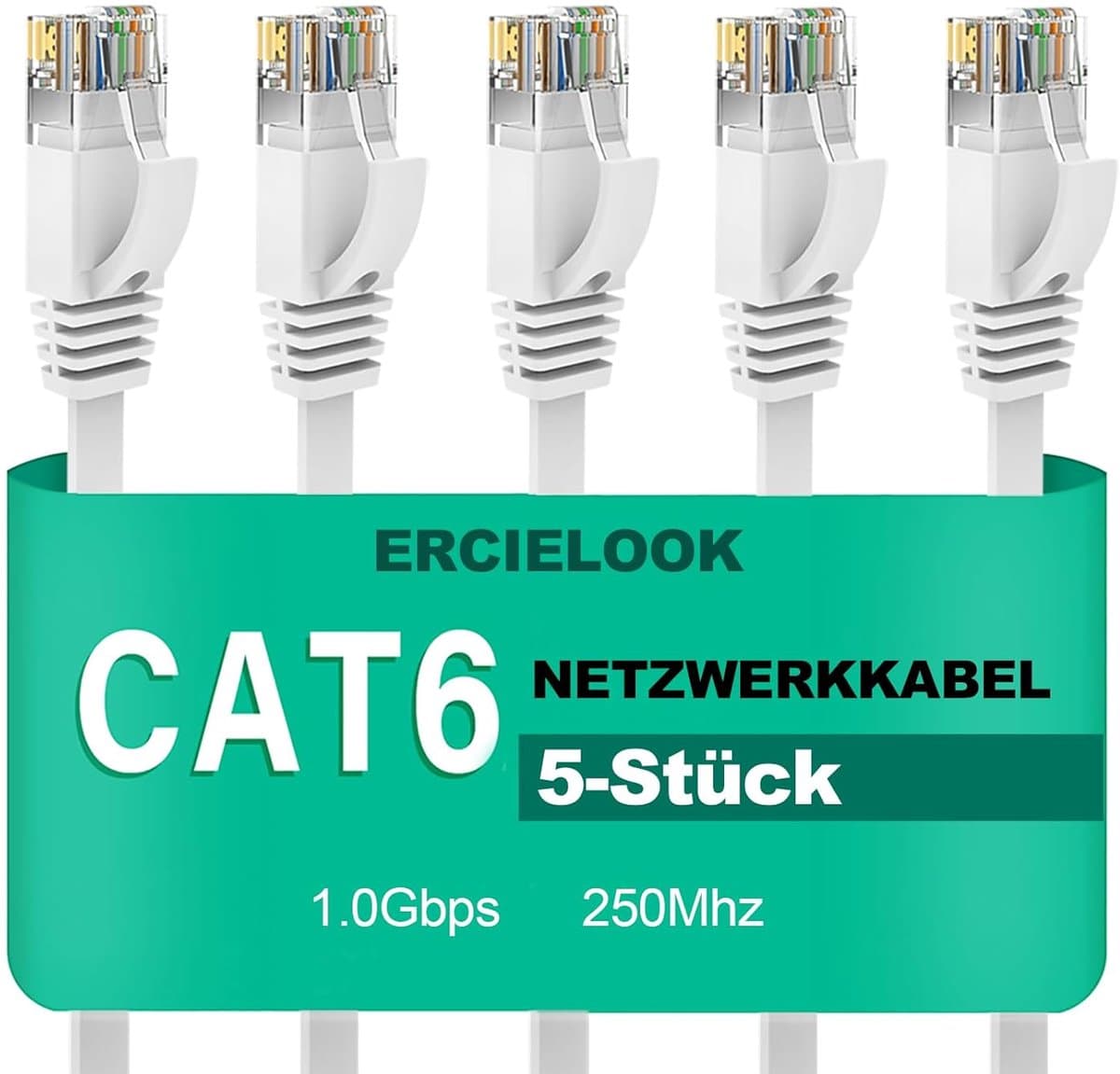 Ethernet Kabel Cat6 0,5 m 5-pack - Hoogwaardige Netwerkkabels voor Snel Internet
