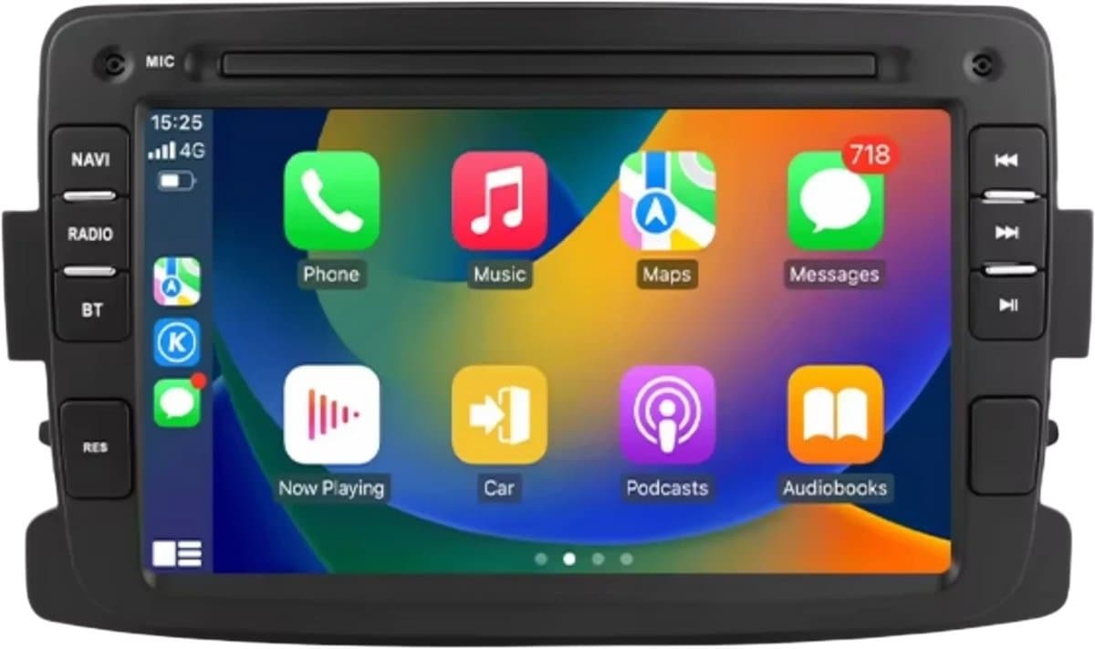 Autoradio met bluetooth - Carplay - Voor Renault / Dacia (Duster / Sandero / Captur / Logan 2 / Dokker / Symbol / Xray) - Geschikt voor Apple en Android - Stereo - Navigatie - Navigatiesysteem auto - 1GB 32GB