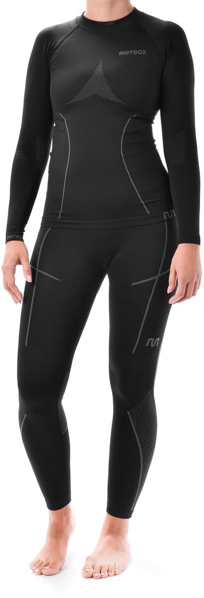 Meteor - Thermisch ondergoed L/XL - Dames thermisch ondergoed voor optimale warmte - Sportuitrusting - Zwart