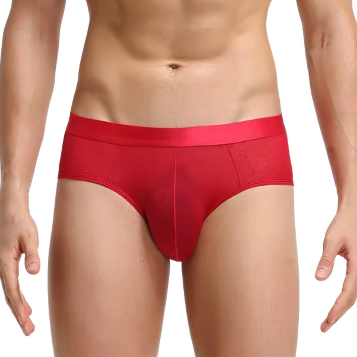 Heren Slip Transparant - Slip Doorzichtig Rood - Sexy Mesh Design - Mannen Onderbroek - Lingerie Voor Mannen - Ondergoed Maat M