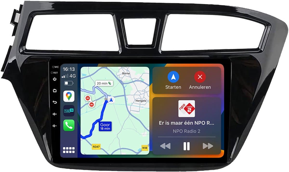 BG4U - Android Navigatie Radio geschikt voor Hyundai i20 2014-2018 met Apple Carplay en Android Auto