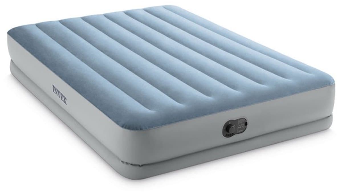 Intex Dura-Beam Comfort luchtbed - grijs/blauw, 203 x 152 x 36 cm