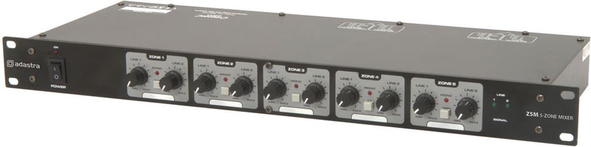 Citronic Z5M 1U 5x zone 2x lijn 19 rack mixer