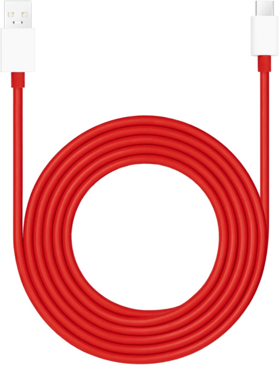OnePlus - Warp Charge USB naar USB-C kabel - 150cm - Rood