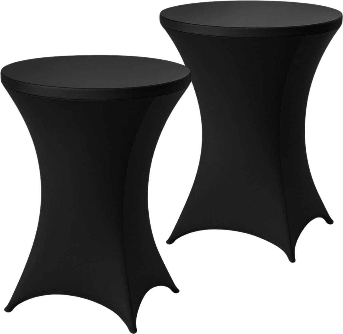Nince Tafelrok Statafel Zwart - Extra Dik - Statafelrok Set van 2 - Stretch Rok 80 - 110cm - Universeel Gebruik