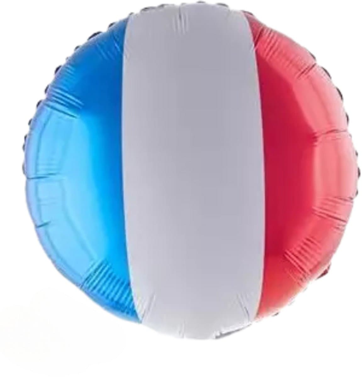 Folieballon rood-wit-blauw - 46cm - Funny fashion
