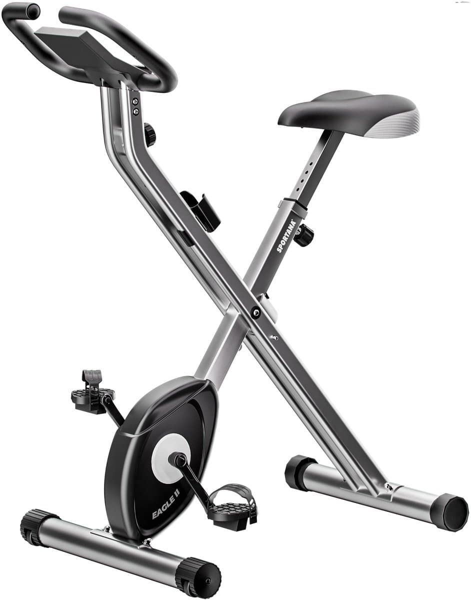 Sportana Hometrainer - Fitness - Fietstrainer - Inklapbaar - Zilver