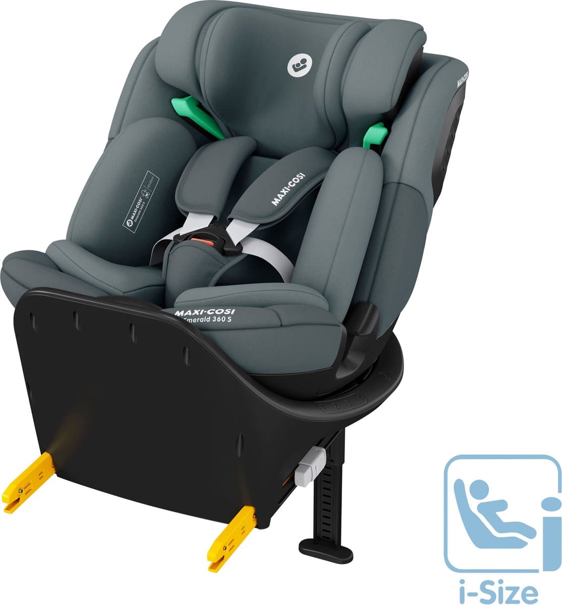 Maxi-Cosi Emerald 360 S i-Size - Autostoel - Tonal Graphite - Vanaf de geboorte tot 12 jaar