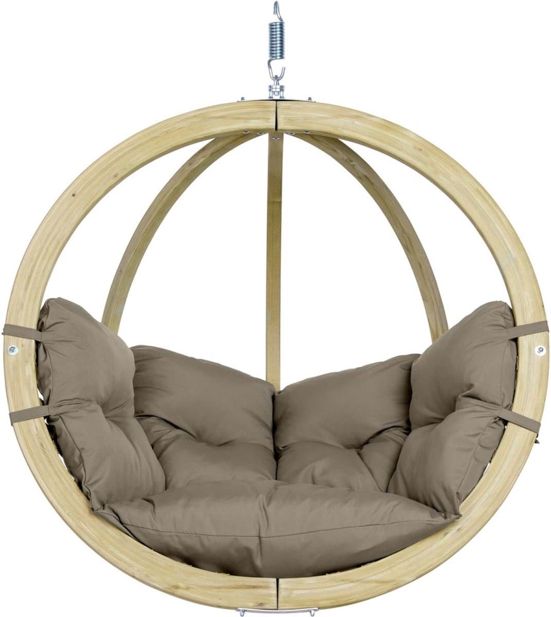 Amazonas Globo Chair Hangstoel 1-Persoons Taupe Kussens - Geïmpregneerd naaldhout