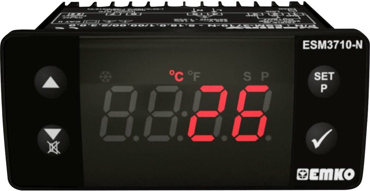 Emko ESM-3710-N.5.10.0.1/00.00/2.0.0.0 Tweestandenregelaar Temperatuurregelaar K 0 tot 999 °C Relais 16 A (l x b x h) 6