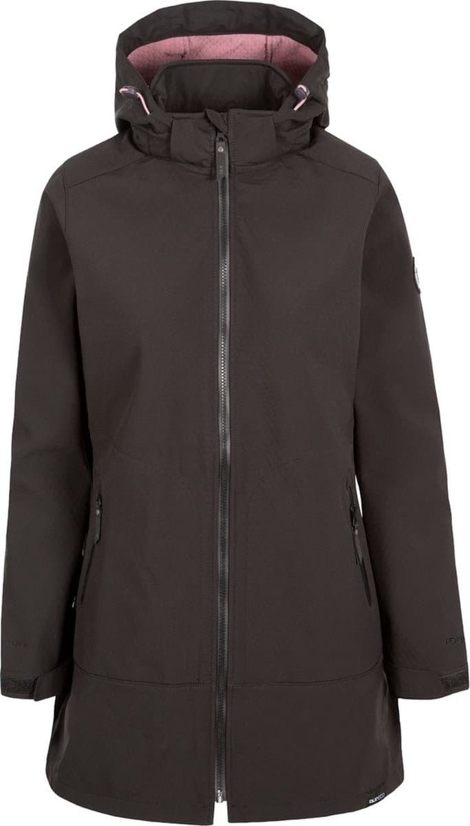 DLX damesjas Samantha - Dames DLX Eco Softshell-jas Zwart-S