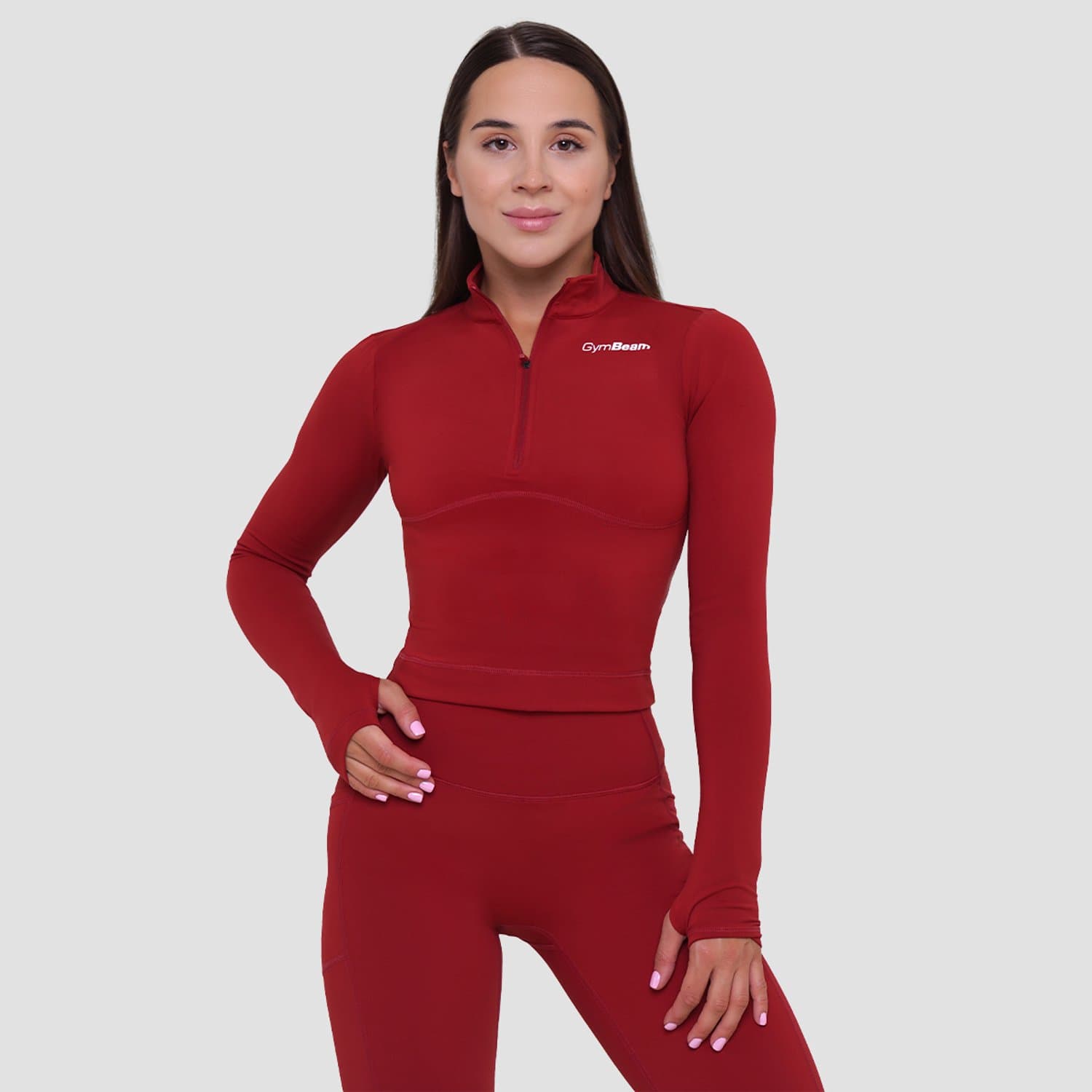 GymBeam Damessporttop Ignite Donkerrood S