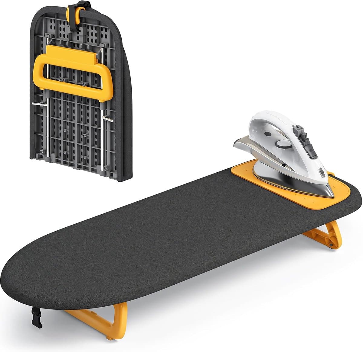 KINGRACK Tabletop Ironing Board, Small Ironing Board with Ironing Mat, Foldable Mini Ironing Board, Easy Storage for - ShopVlot