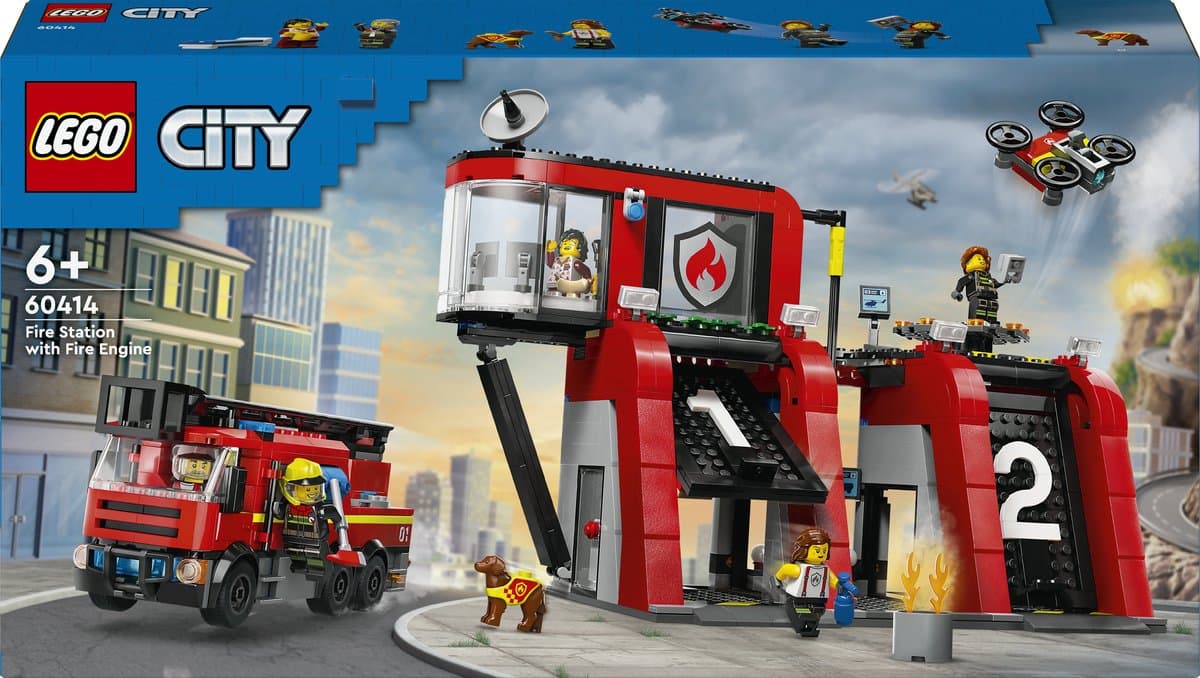 LEGO City Brandweerkazerne en Brandweerauto 60414