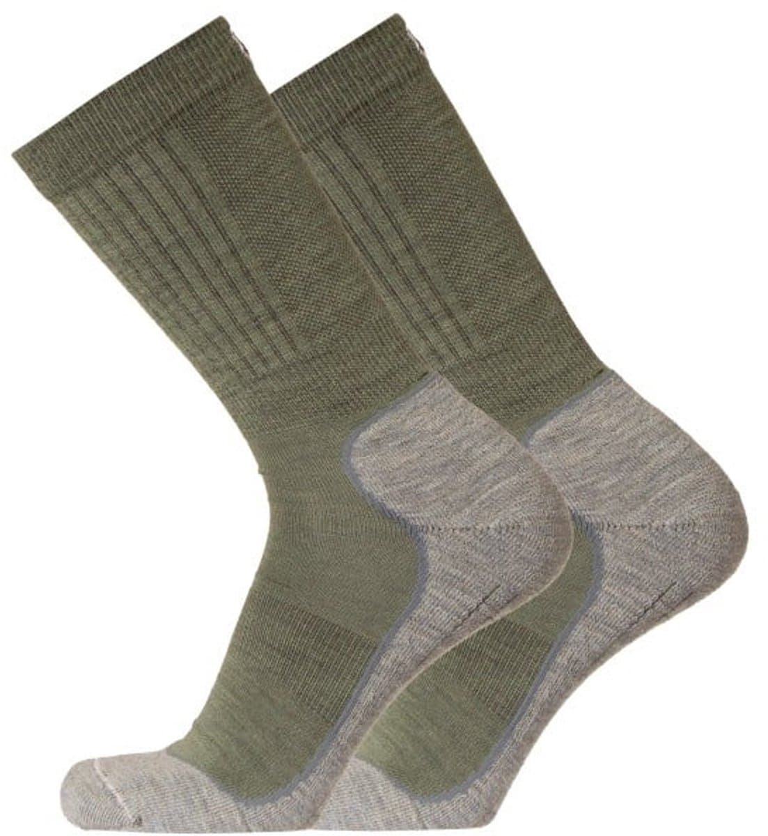 UphillSport - 2-Pack - Repo Wandelsokken - Merino/Tencel - 4-Laags - Heren / Dames - groen / grijs - 43-46 - 9549