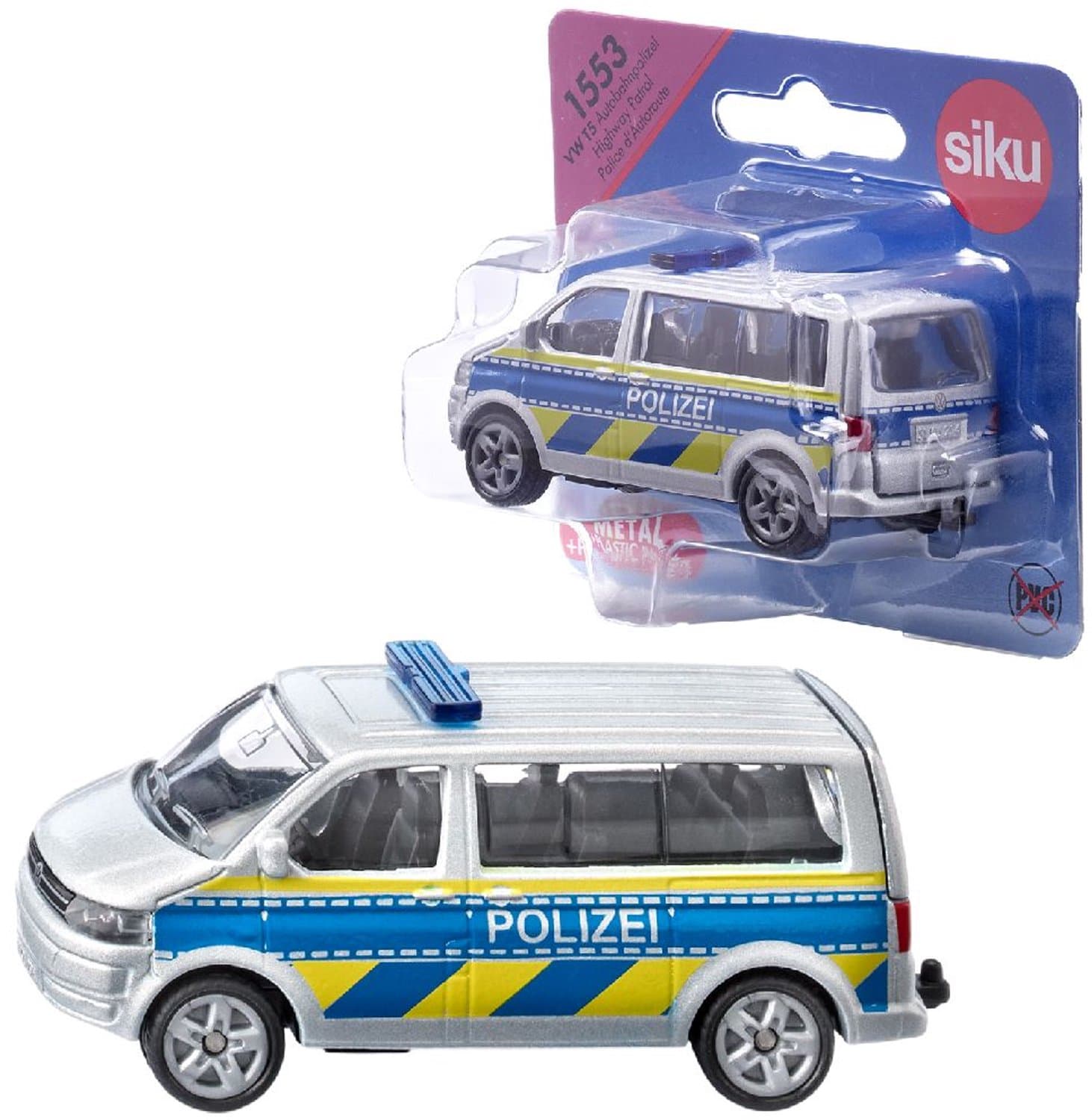 Siku die-cast VW T5 wegpolitiemodel - nr. 1553